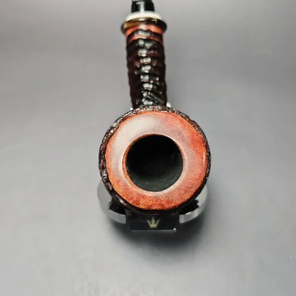 Peder Jeppesen Ida Rusticated Apple w/ Ivorite Estate Briar Pipe, Danish Estates - Image 5