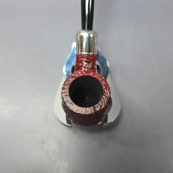 Ashton Pebble Grain XX Sandblasted Bent Billiard w/ Silver Estate Briar Pipe, Unsmoked - Image 5