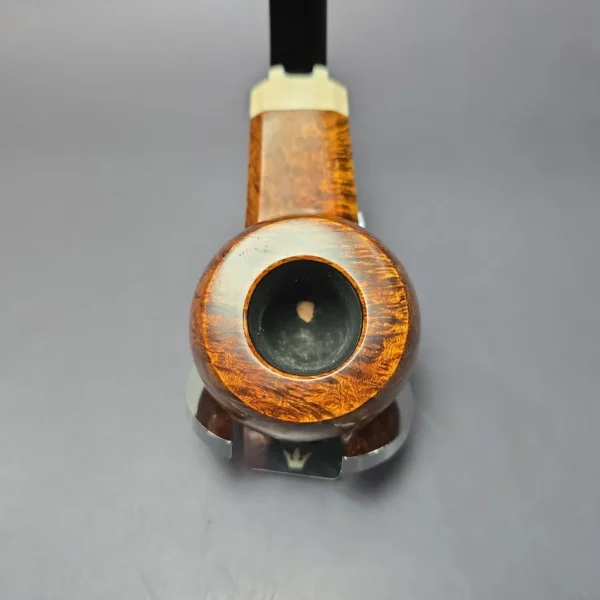 Wandi Riyadi Smooth Facet Shank Tomato w/ Ivorite Handmade Briar Pipe, New - Image 5