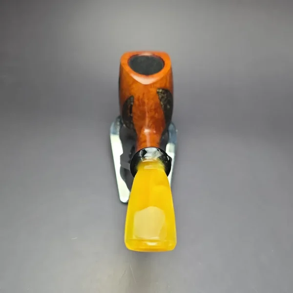 Lothar Schirwitz 11 Partially Rusticated Egg Estate Briar Pipe, Unsmoked, 9mm - Image 5