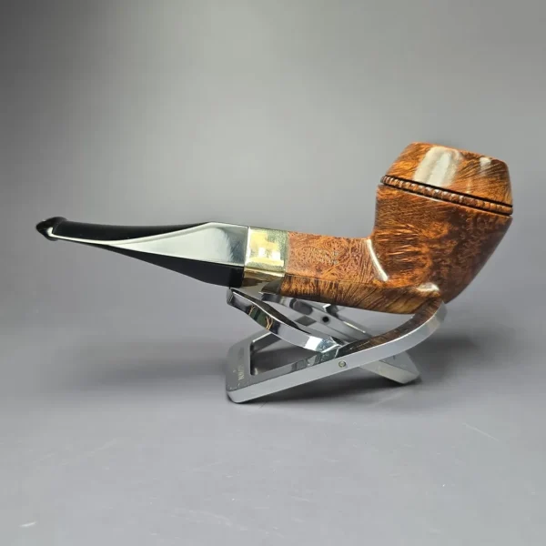 Peterson Sherlock Holmes Baker Street w/ 9k Gold Smooth Bulldog Estate Briar Pipe, Unsmoked - Image 5