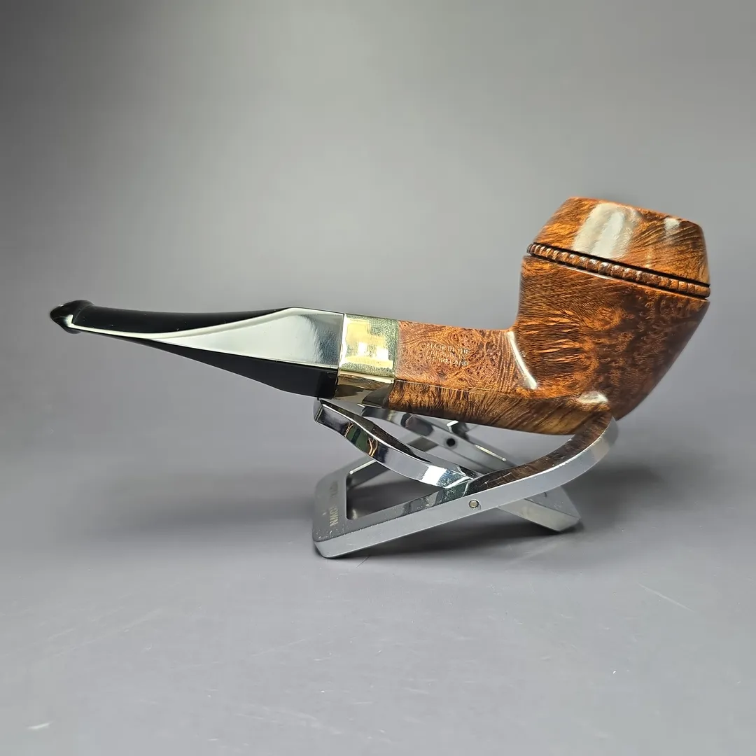 Peterson Sherlock Holmes Baker Street w/ 9k Gold Smooth Bulldog Estate Briar Pipe, Unsmoked - Image 5