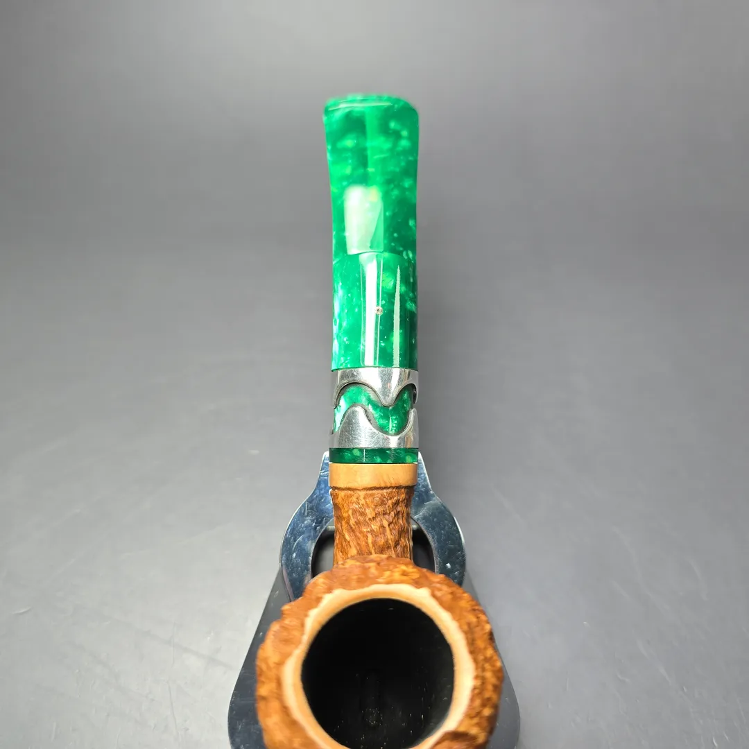 Mastro Beraldi Rusticated & Sandblasted Stack Estate Briar Pipe, Unsmoked, 9mm - Image 6