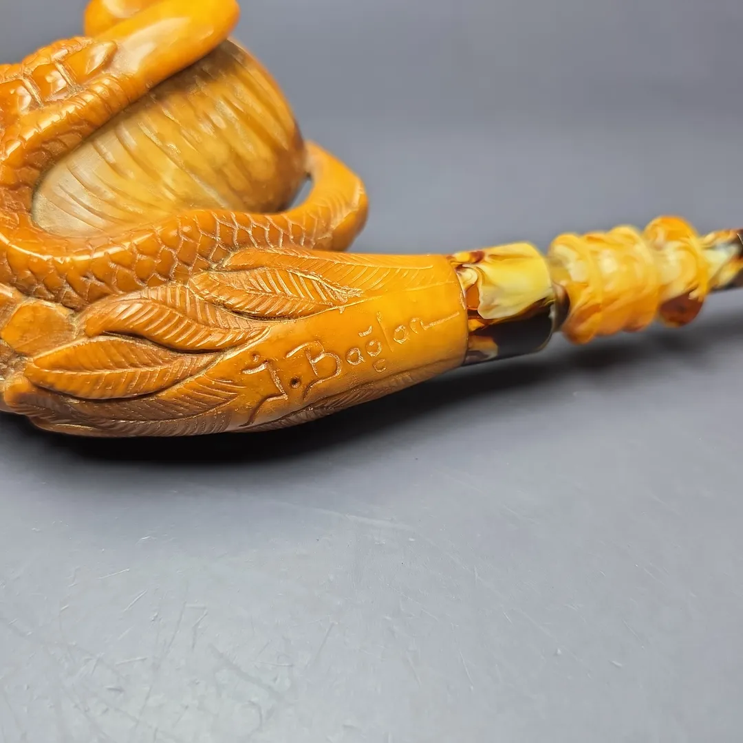 Ural (Baglan) Magnum Demon Head Estate Block Meerschaum Pipe, Turkish Estates - Image 6