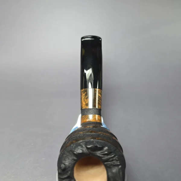 Peter Toth Spiral Sandblasted Devil Anse Handmade Briar Pipe, New - Image 6