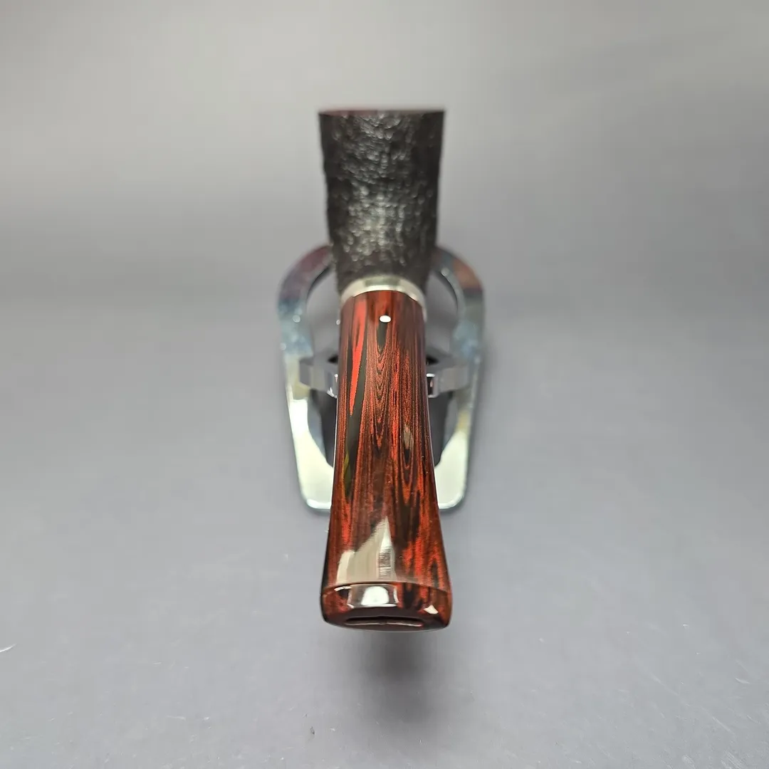 Dunhill 2020 Shell Briar 3421 Sandblasted Zulu w/ Silver Estate Briar Pipe, Unsmoked - Image 6