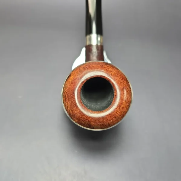 Stanwell Pipe of the Year 1991 Partially Sandblasted Horn w/ Silver Estate Briar Pipe, Unsmoked, 9mm - Image 6