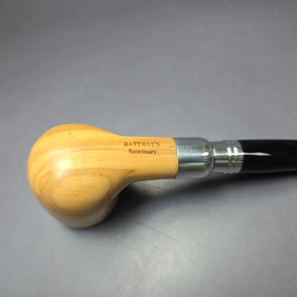 Rattrays Sanctuary Olivewood Smooth Billiard Estate Pipe, Unsmoked, 9mm - Image 6