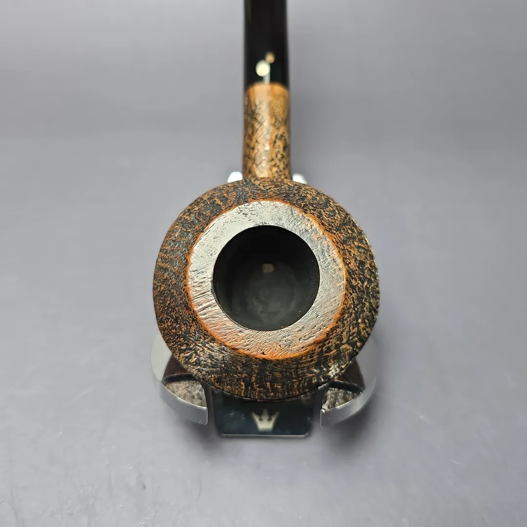 Luciano 2010 Squat Sandblasted Rhodesian Estate Briar Pipe, Italian Estates - Image 6