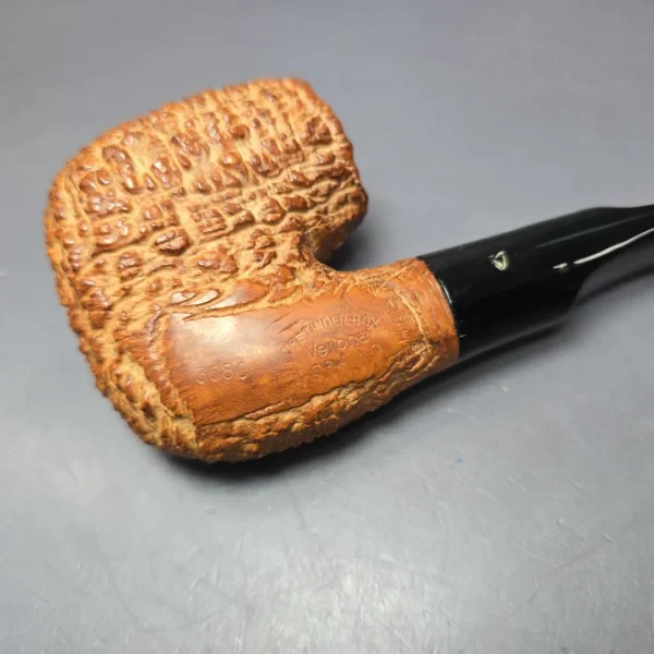 The Tinder Box Verona Corallo Rusticated Oom Paul Estate Briar Pipe, Italian Estates - Image 6