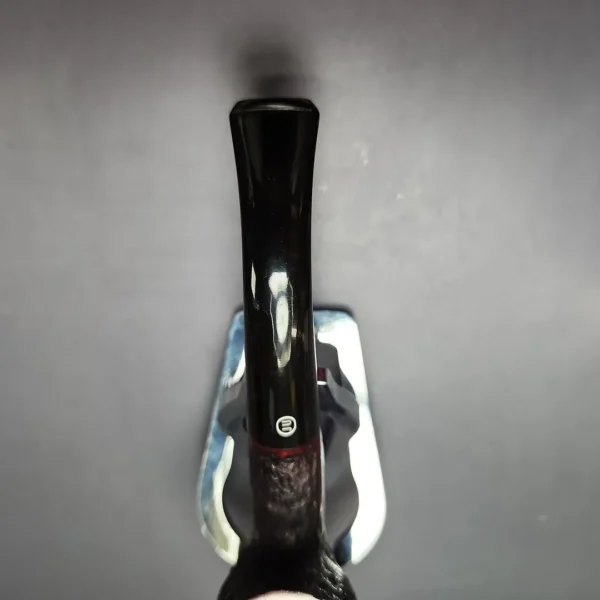 James Upshall Bark Group 6 Partially Rusticated Bent Billiard Estate Briar Pipe, Unsmoked - Image 6