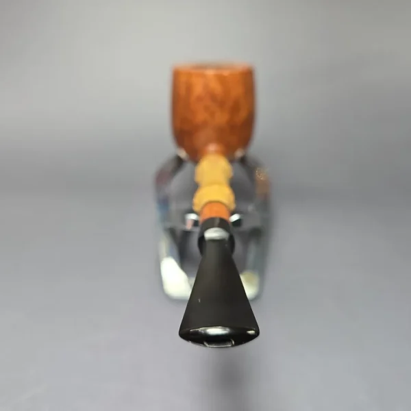 Bjarne Nielsen Signature Grade (C) Smooth Pot w/ Bamboo Estate Briar Pipe, Unsmoked - Image 6