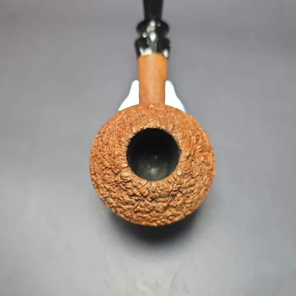 Pipe Tristan Partially Rusticated Rhodesian w/ Durat Estate Briar Pipe, French Estates - Image 6