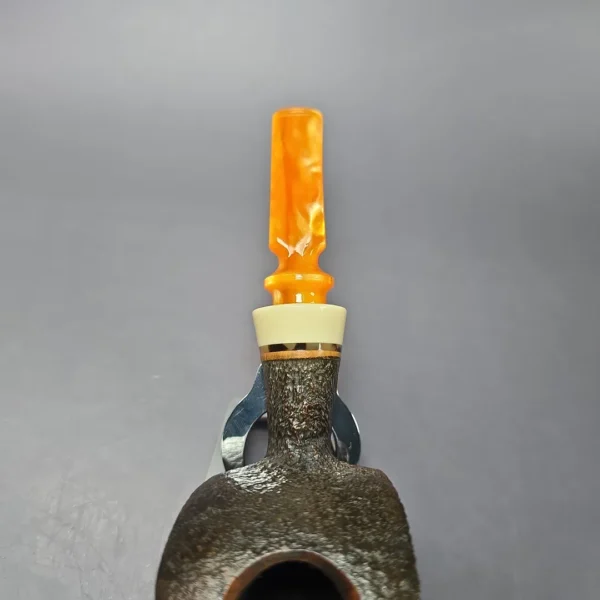 Kevin Arthur Sandblasted Sphinx w/ Ivorite Estate Briar Pipe, American Estates - Image 6