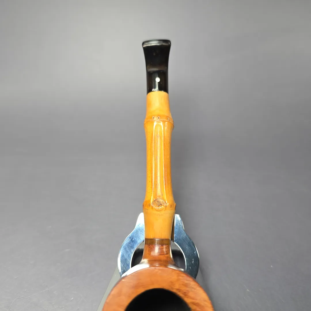 Dunhill 1965 Whangee Root Briar Smooth Bamboo Pot Estate Briar Pipe, English Estates - Image 6