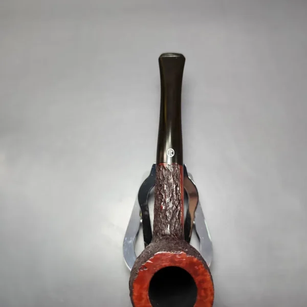 James Upshall Bark Group 5 Partially Rusticated Billiard Estate Briar Pipe, Unsmoked - Image 6