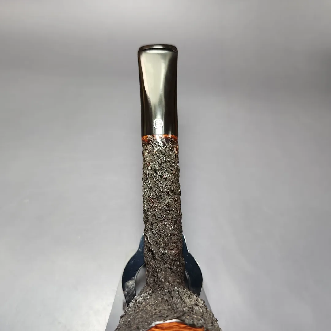 James Upshall Bark Group 6 Partially Rusticated Canadian Estate Briar Pipe, Unsmoked - Image 6