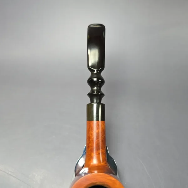 Edwards XL Smooth Bent Billiard w/ Ebonite Estate Briar Pipe, Unsmoked - Image 6