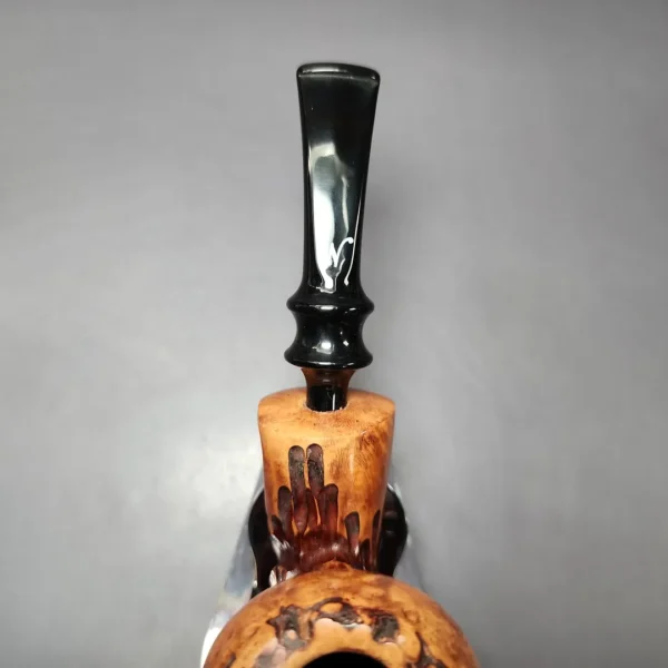 Nording Spruce Cone Partially Rusticated Freehand Estate Briar Pipe, Unsmoked - Image 6