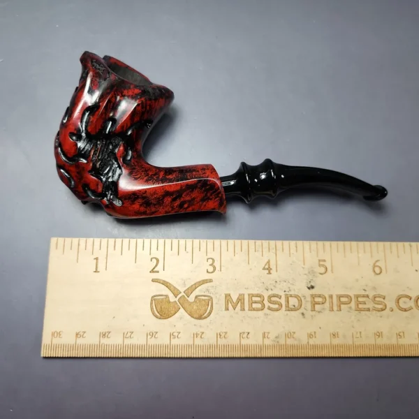 Nording Fantasy Partially Rusticated Freehand Estate Briar Pipe, Unsmoked - Image 6