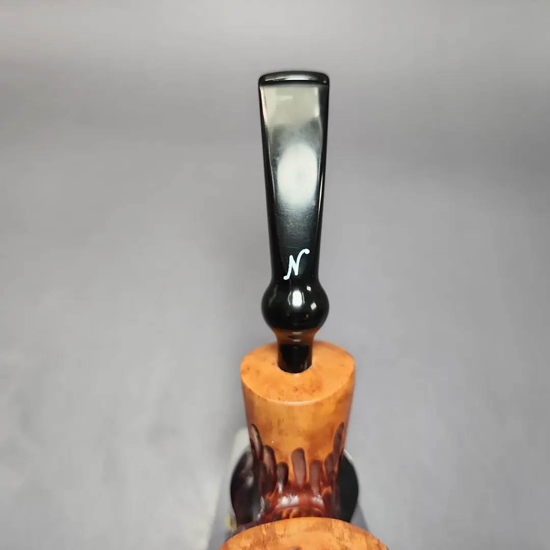 Nording Spruce Cone Partially Rusticated Freehand Estate Briar Pipe, Unsmoked - Image 6