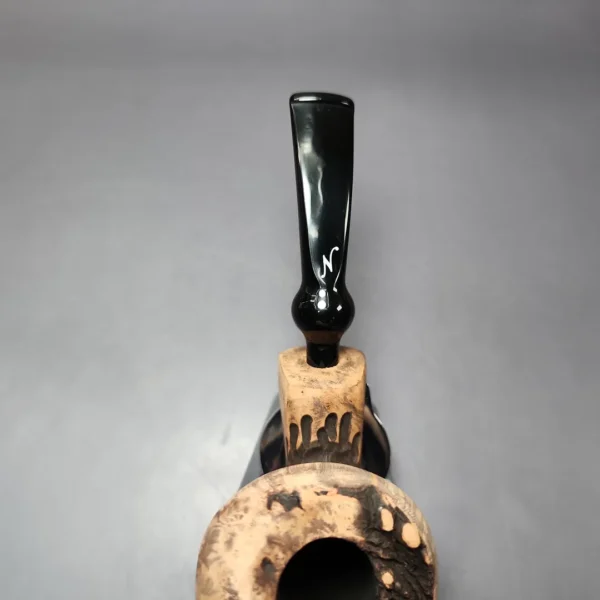 Nording Spruce Matte Partially Rusticated Freehand Estate Briar Pipe, Unsmoked - Image 6