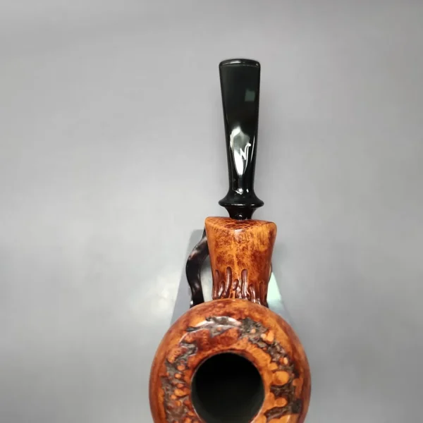 Nording Point Clear Partially Rusticated Freehand Estate Briar Pipe, Unsmoked - Image 6