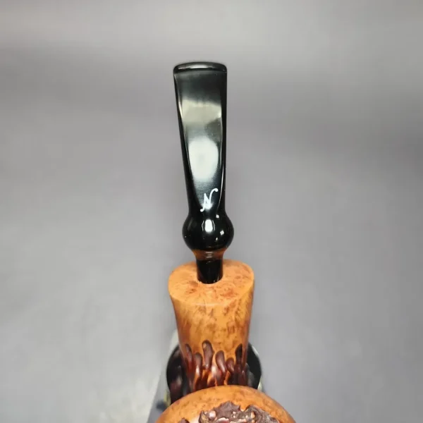 Nording Spruce Cone Partially Rusticated Freehand Estate Briar Pipe, Unsmoked - Image 6