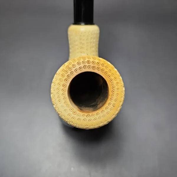 XL Lattice Carved Dublin Estate Block Meerschaum Pipe, Turkish Estates - Image 6