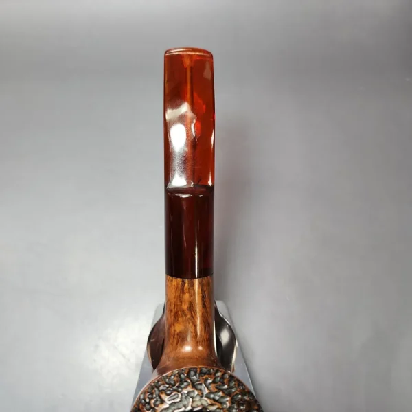 JM Boswell 2017 Partially Rusticated Rhodesian Estate Briar Pipe, American Estates - Image 6