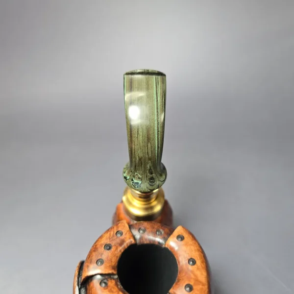 Moonlight Pipes "Steampunk" Oom Paul Handmade Briar Pipe, New - Image 6