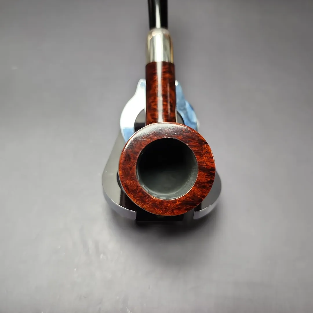 MBSD Briars Timeless Traditions 1 Smooth Billiard w/ Silver Handmade Briar Pipe, New - Image 6