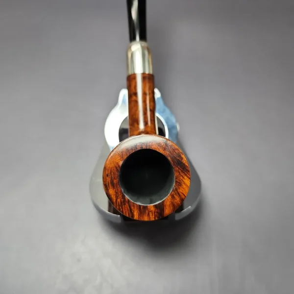 MBSD Briars Timeless Traditions 1 Smooth Billiard w/ Silver Handmade Briar Pipe, New - Image 6