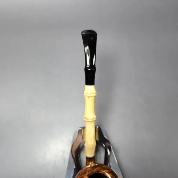 MBSD Briars Modern Masters 1 Smooth Peewit w/ Bamboo Briar Pipe, New - Image 6