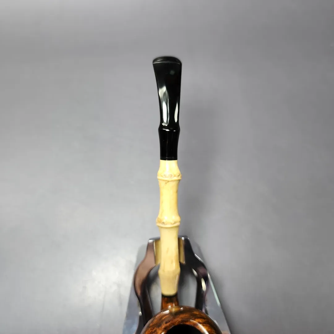 MBSD Briars Modern Masters 1 Smooth Peewit w/ Bamboo Briar Pipe, New - Image 6
