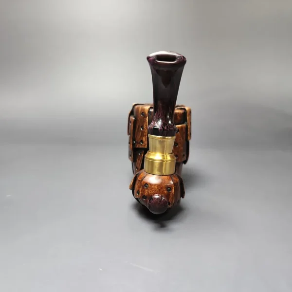 Moonlight Pipes “Steampunk” Oom Paul Handmade Briar Pipe, New - Image 6