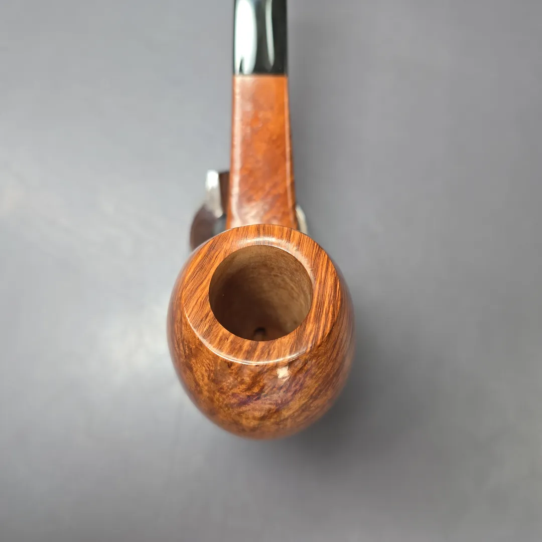 Castello "Castello" G Large Smooth Panel Shank Egg Estate Briar Pipe, Unsmoked - Image 6