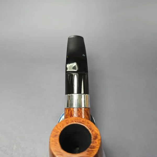 Peterson Supreme Silver Mounted XL90S Smooth Bent Billiard Estate Briar Pipe, Irish Estates - Image 6