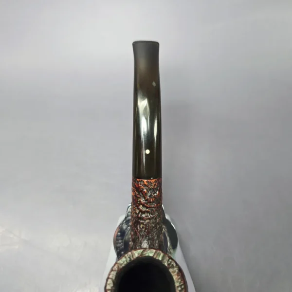 Dunhill 1958 Shell Briar 120 Sandblasted Bent Billiard Estate Briar Pipe, English Estates - Image 6