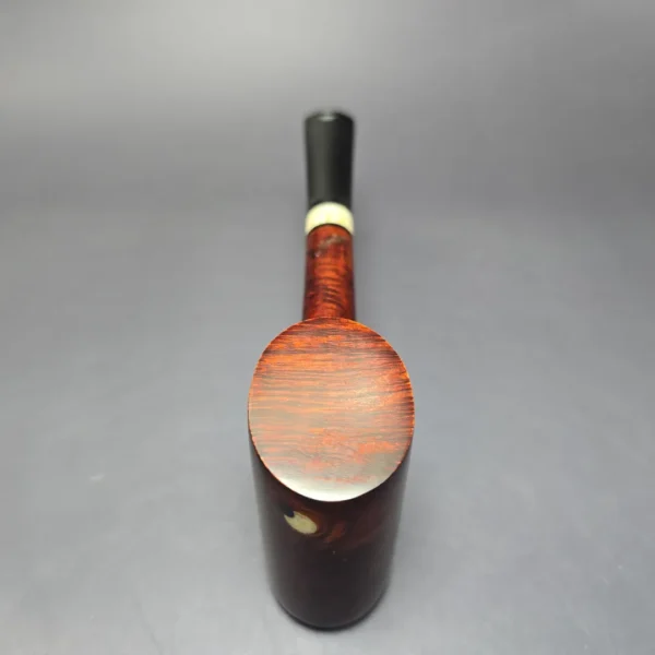 J Mouton Smooth Popera Poker w/ Fossilized Whale Spine Handmade Briar Pipe, New - Image 6