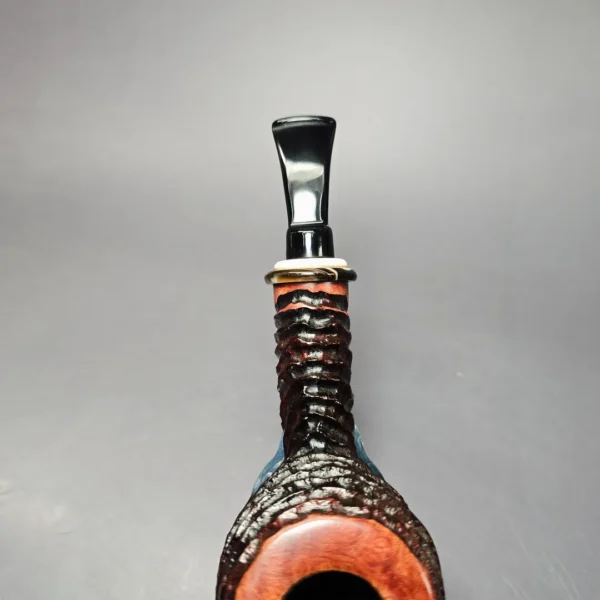 Peder Jeppesen Ida Rusticated Apple w/ Ivorite Estate Briar Pipe, Danish Estates - Image 6