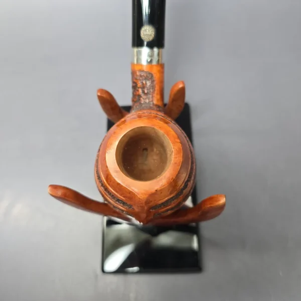 Mastro de Paja 1998 Columbus Day Pipe w/ Stand Estate Briar Pipe, Unsmoked - Image 6