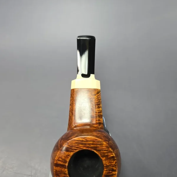 Wandi Riyadi Smooth Facet Shank Tomato w/ Ivorite Handmade Briar Pipe, New - Image 6