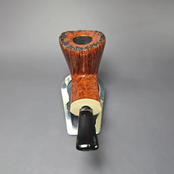 Wandi Riyadi Smooth Wide Shank Dublin w/ Ivorite Handmade Briar Pipe, New - Image 6