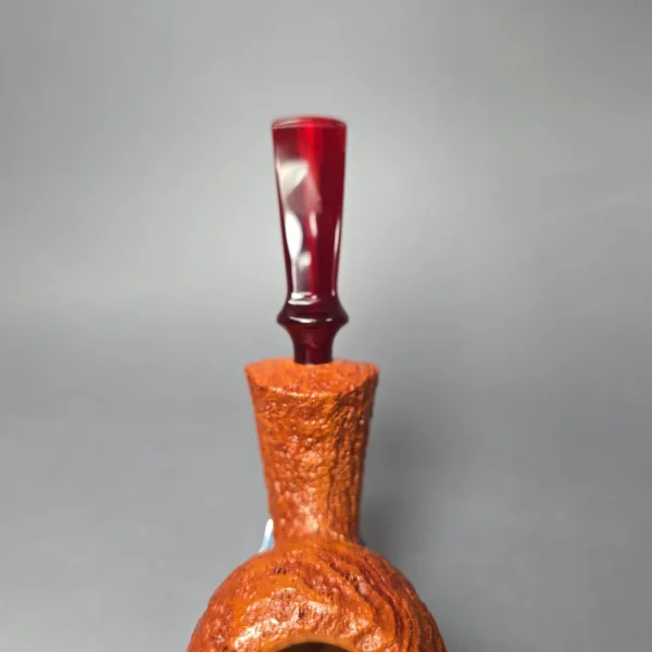 Buckeye Pipes Signature Grade Tan Sandblasted Blowfish Briar Pipe, New - Image 6