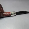 Ashton Pebble Grain X Sandblasted Prince w/ Silver Estate Briar Pipe, Unsmoked - Image 6