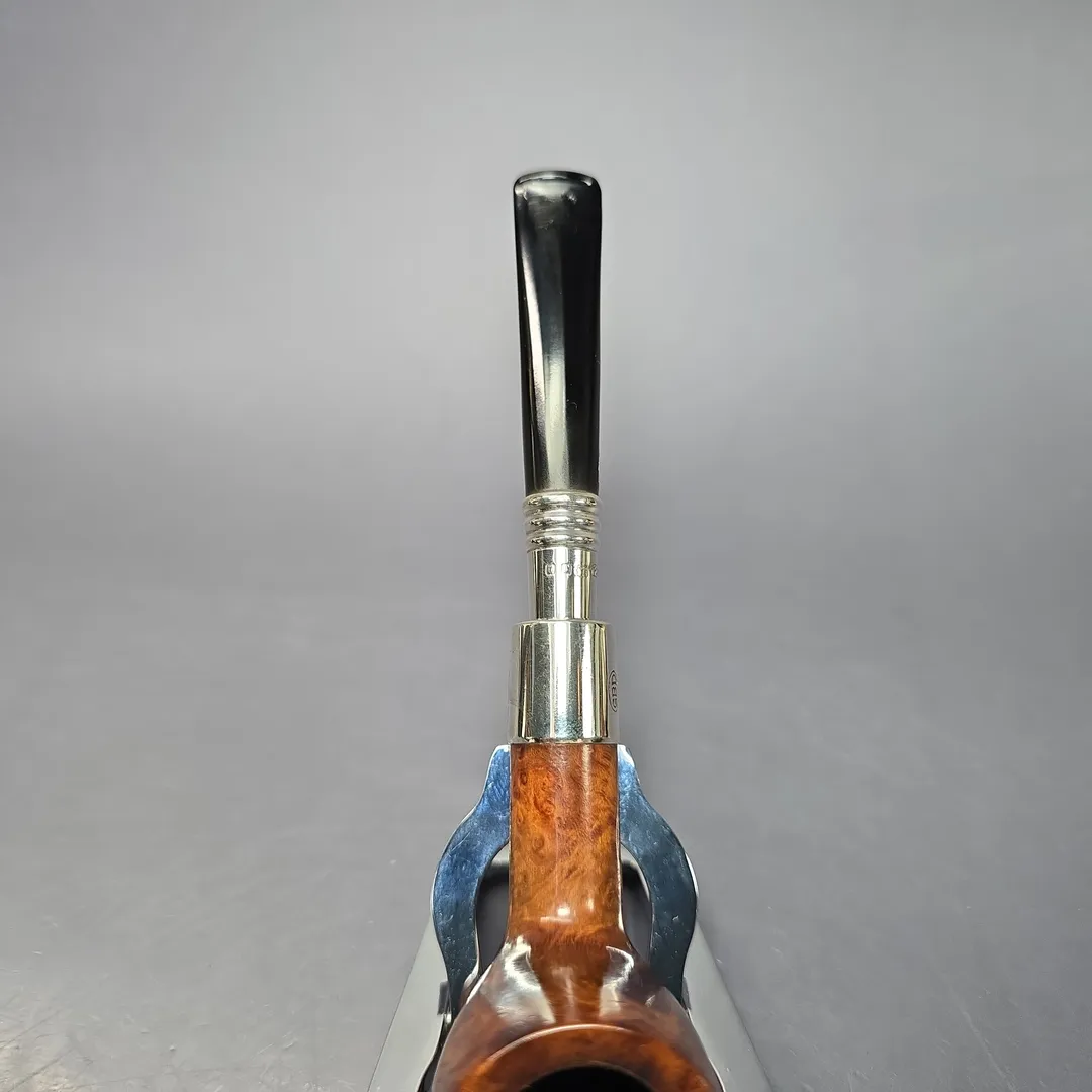 GBD 1957 9452 Smooth Billiard w/ Silver Spigot Estate Briar Pipe, English Estates - Image 6