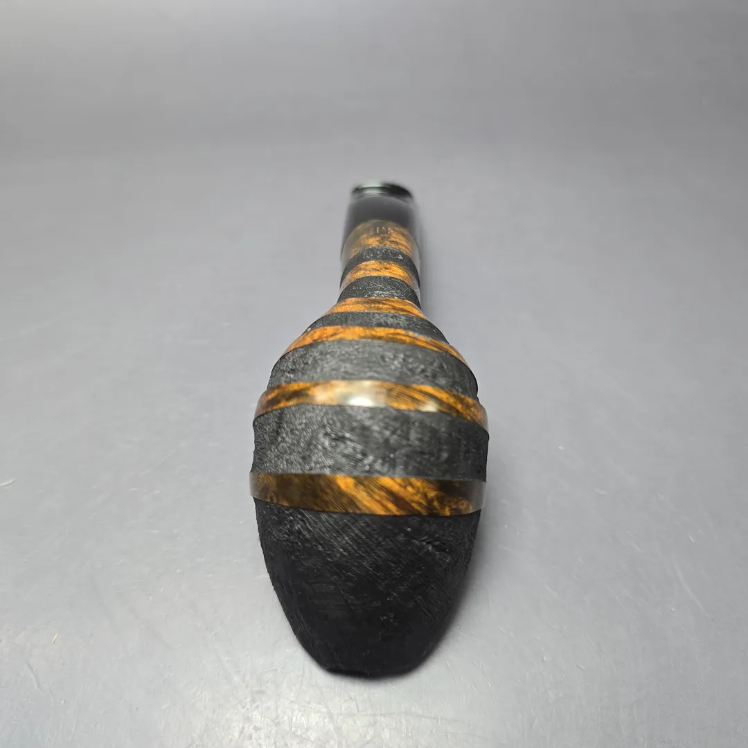 Peter Toth Spiral Sandblasted Devil Anse Handmade Briar Pipe, New - Image 7