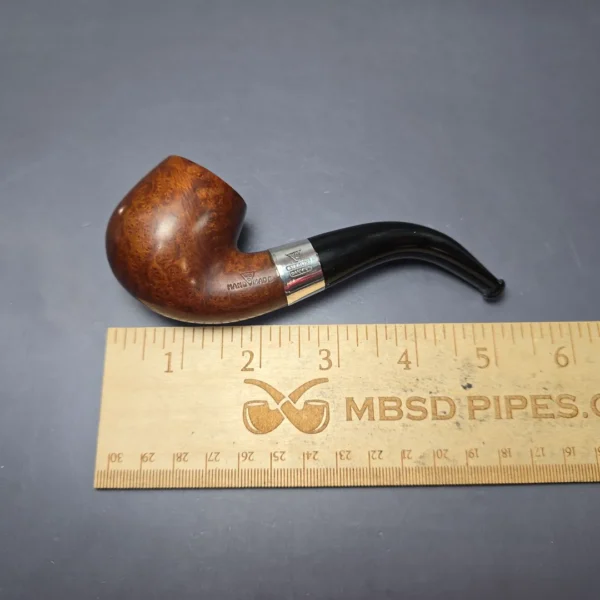 WDC Sterling Hand Made Smooth Bent Billiard Estate Briar Pipe, American Estates - Image 7