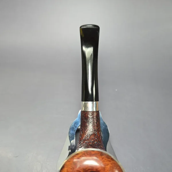 Stanwell Pipe of the Year 1991 Partially Sandblasted Horn w/ Silver Estate Briar Pipe, Unsmoked, 9mm - Image 7
